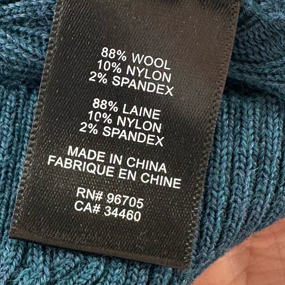 Rebecca Taylor structured sweater size XS blue ribbed 88% wool statement sleeve - Picture 10 of 12